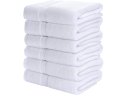 Toalhas, Toalhas De Algodão De Tamanho Médio, Ideais Para Piscina, Spa E Academia. Leves, Altamente Absorventes E De Secagem Rápida. Brancas
