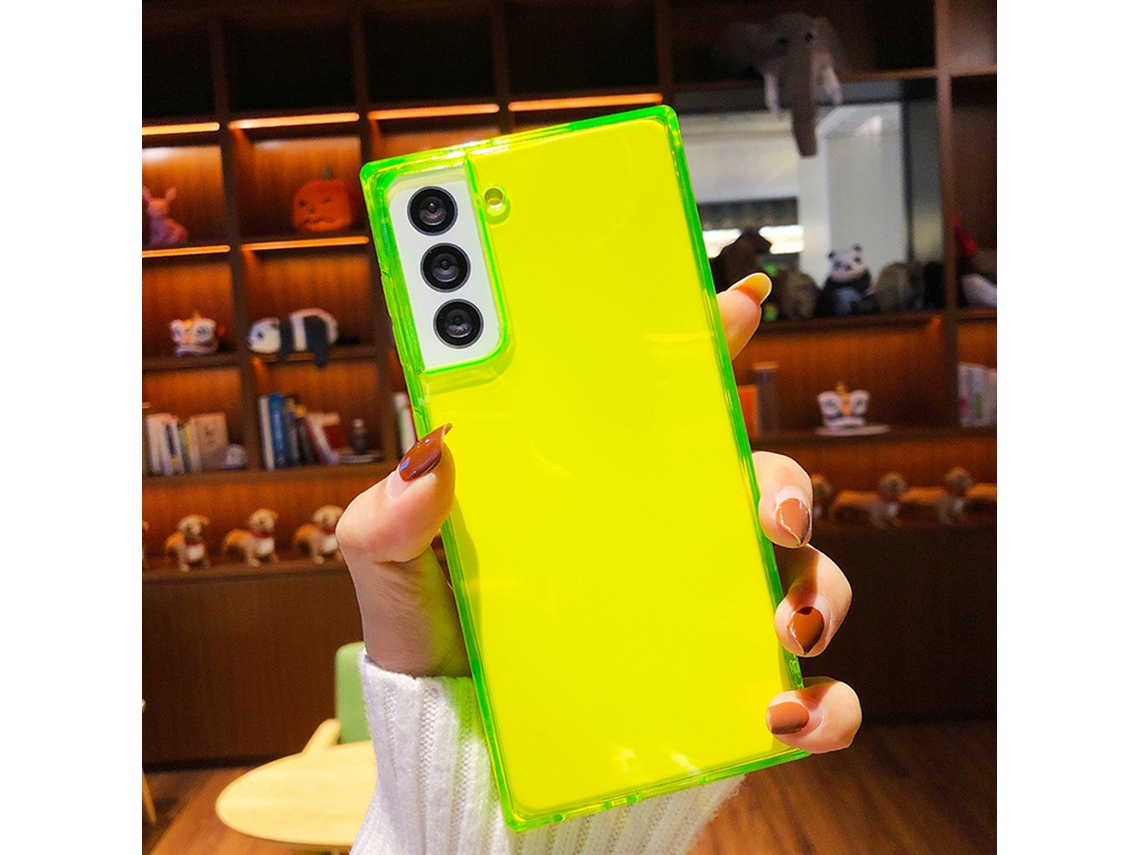 Capa de Telefone EOOCOO (verde Fluorescente Transparente para Samsung S20)