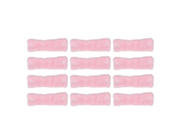 2026 12 Rodillos de Pelo Sem Calor de Polaina Coral Suaves para Dormir Ferramentas de Penteado Diy Rosa