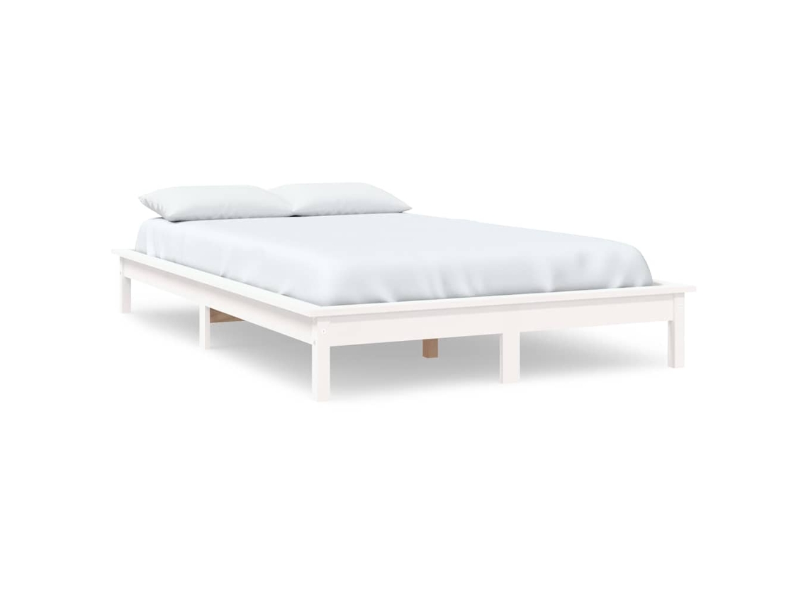 Bed Frame, Bed Frames Vidaxl Branco Madeira De Pinho (150 X 200 Cm)