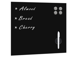Magnetic Board, Magnetic Boards Vidaxl Preto Vidro (40 X 40 Cm)
