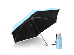 Guarda chuva de Sol Leve Mini Dobrável UV Proteção Resistente Ao Vento Portátil Uso Dual Azul Céu