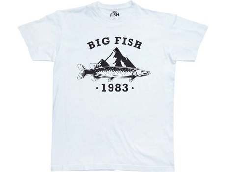 T-shirt BIG FISH Algodão Homem (L - Branco)