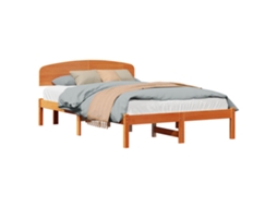 Estrutura da Cama com Cabeceira Marrom Cera 120x190 cm MAISON EXCLUSIVE