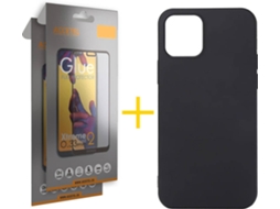 Kit Capa e Película Vidro Full2X  iPhone 11 Accetel Silicone Preto