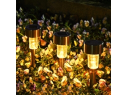 Kit com 9 Luminárias Solares para Exterior com Led AQUAFORGE