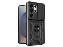 Capa Para Samsung Galaxy S26 Ultra 5g - Capa Rígida Anti Choque Película De Tela - Preto