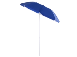 Guarda-sol Praia S/MARCA, Ø 160cm, poliéster, anti-UV, poste removível, azul