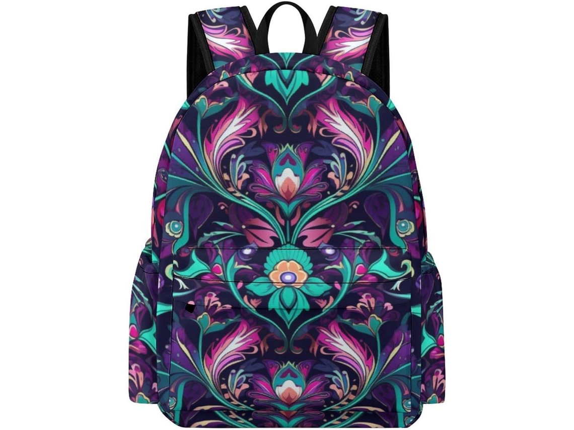 Mochila Escolar Com Estampa Floral Para O 1º E 2º Ano (ce1 Ce2) Feminina Plantas Flores Masculina Leve