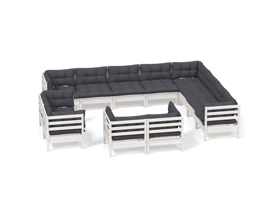 Garden Lounge Set, Garden Lounge Sets Vidaxl Branco Madeira De Pinho (n/a)
