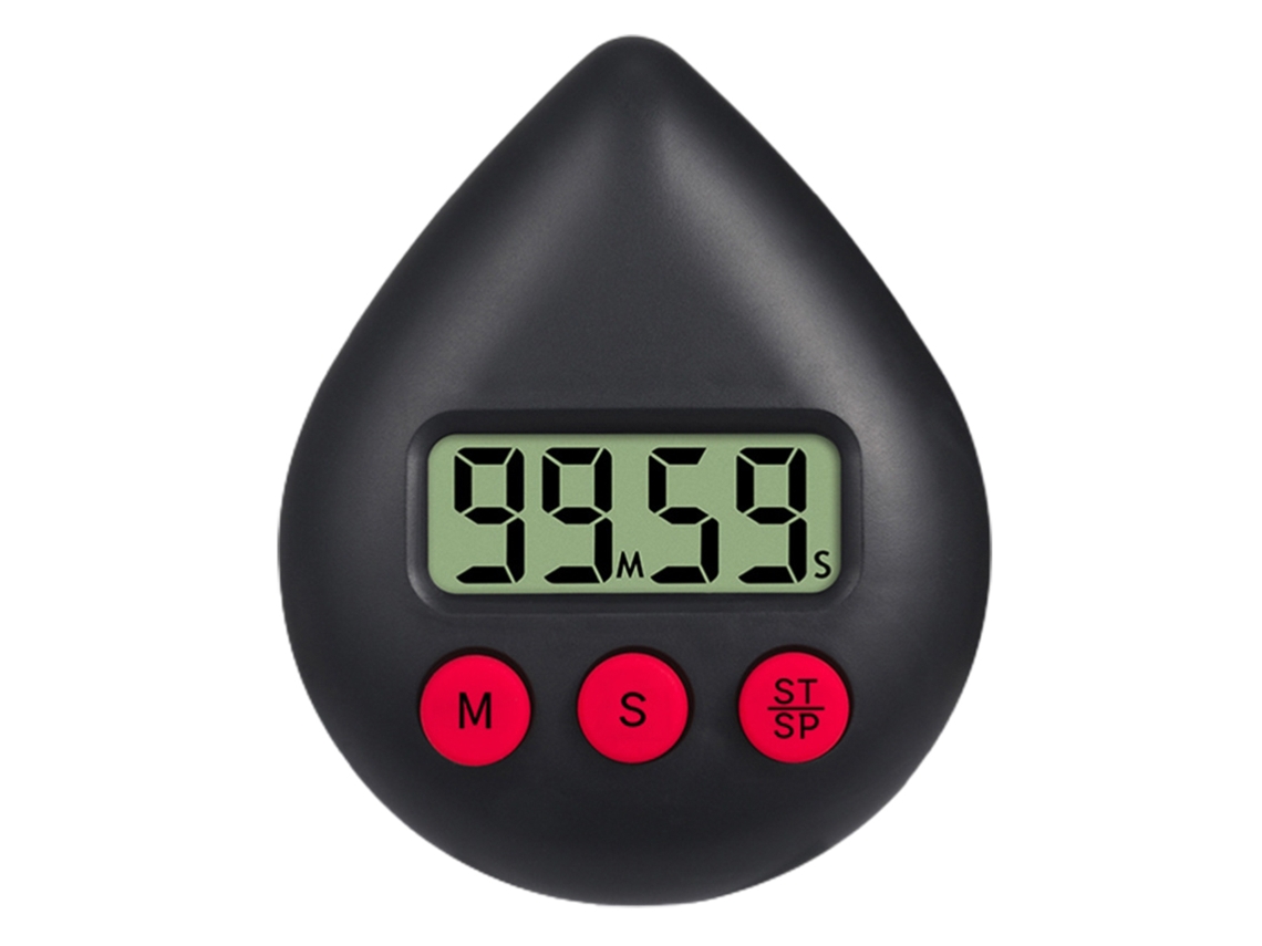 Temporizador Digital De Gota De Água Preta Para Cozinha, Chuveiro, Banheiro, Portátil, Fácil De Usar Slowmoose