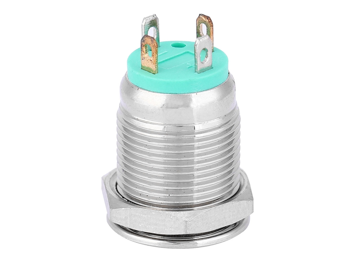 Interruptor Led Verde Metal Auto redefinível