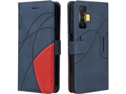 Capa Fólio Protetora Gt para Xiaomi Xiaomi Poco F4 Gt 5G HONGWE. Pele Sintética Anti-Choque Magnética Azul