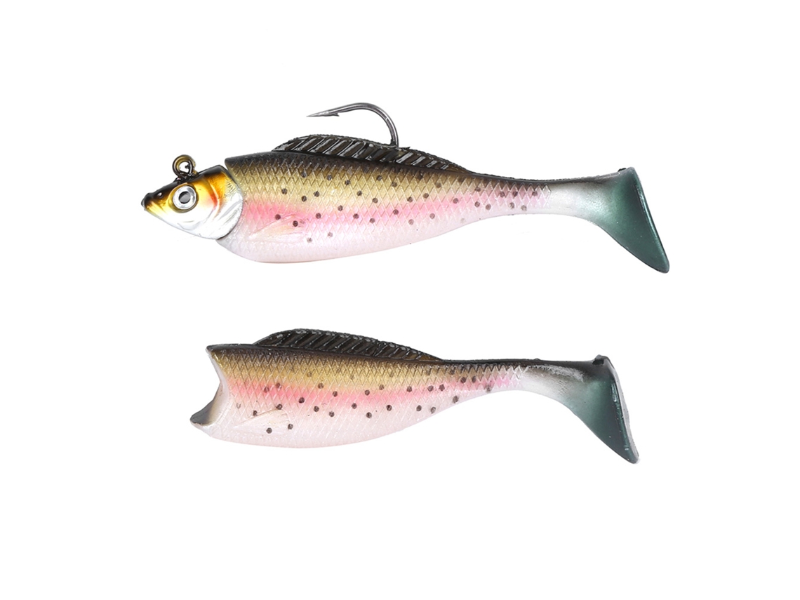 Lead-headed Fish Bait (simulated Fish-shaped Fishing Lure) Black-backed Pink-bodied Lead-headed Fish Bait