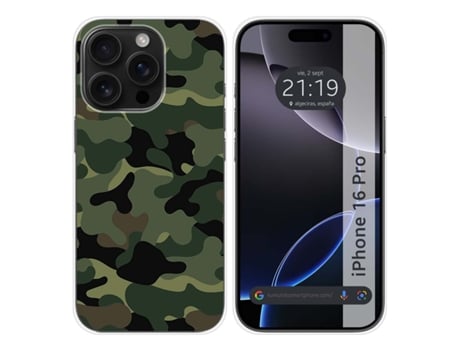 Capa Design Camuflado para iPhone 16 Pro TUMUNDOSMARTPHONE Silicone Multicor