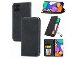 Capa De Couro Sintético Com Design Retrô E Aba Horizontal Para Samsung Galaxy F62, Com Suporte, Compartimentos Para Cartões, Carteira E Porta-retratos