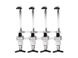 Suporte para Garrafas de Álcool de Parede Rotativo com Dispenser para 4 Garrafas | S/MARCA