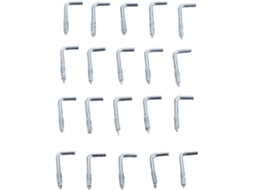 Suporte De Parede Com Gancho Quadrado Curvo Em Formato L, 7 Formatos, Prateado, 20-40mm, 10 20 Peças, Fusado