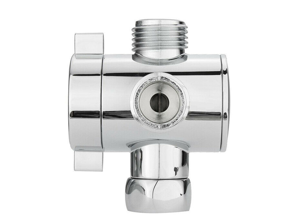 Divertor de Chuveiro 3 Vias com Adaptador T 1/2 Polegada, Montado no Braço de Chuveiro S/MARCA