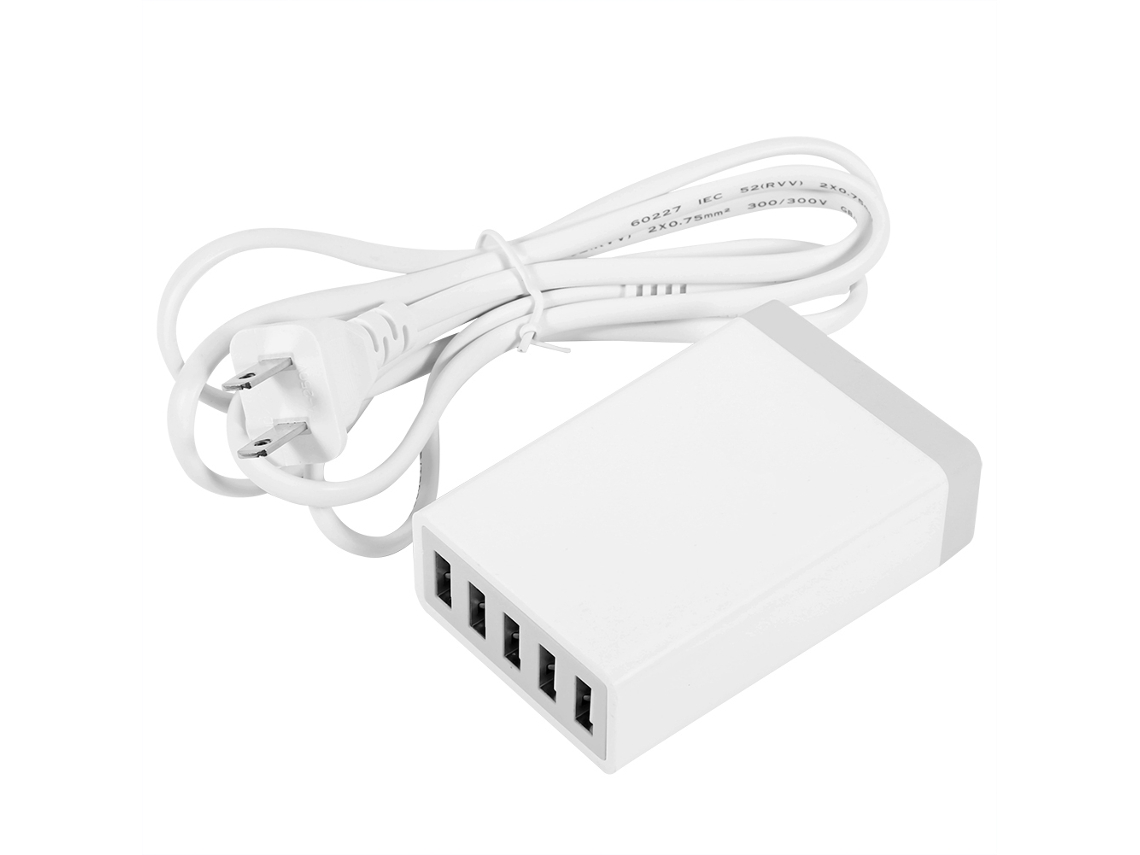 Carregador Rápido Inteligente EOOCOO (5 Portas, Compatível com Múltiplos Dispositivos)