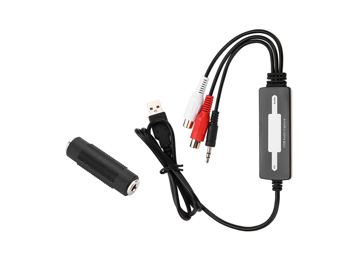 Placa De Gravação De Áudio Usb Para Converter Toca Discos E Fitas Cassete Para Mp3 Wav Slowmoose