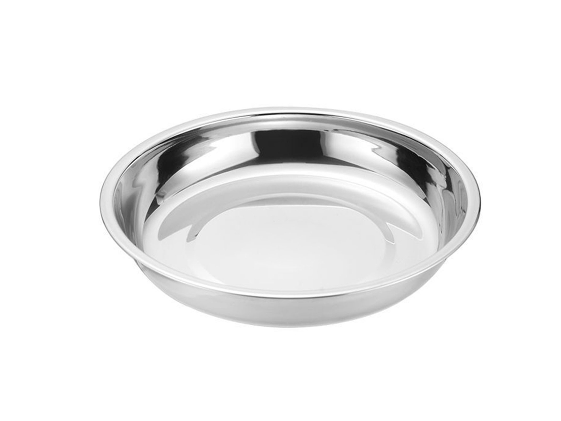 Pratos de Jantar de Aço Inox 304 Redondo Espessado para Camping 16cm