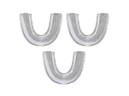 Conjunto de 3 Cabeças Escova Dentes em Formato U, Próprias para Uso Alimentar, Elétrica Fcy GOKOCO ( Brancas)