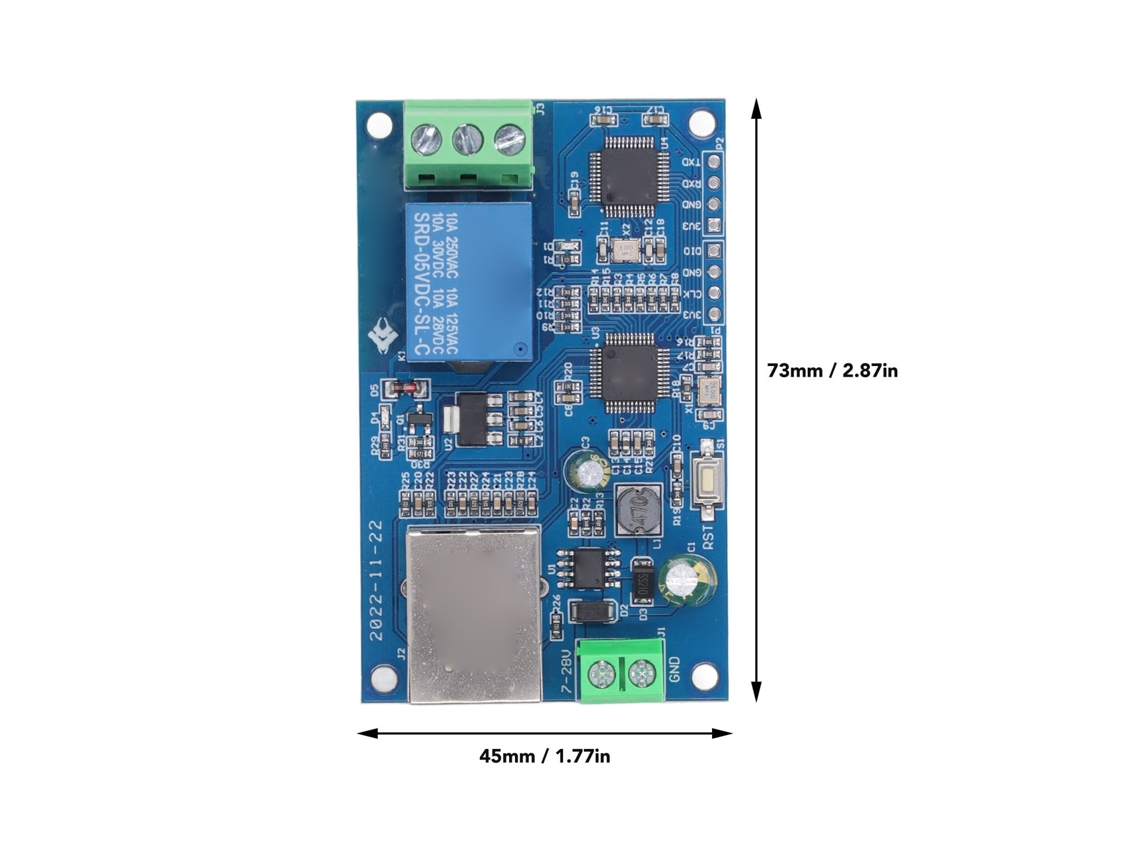Módulo Rele De Rede Ethernet 1 Via Componentes