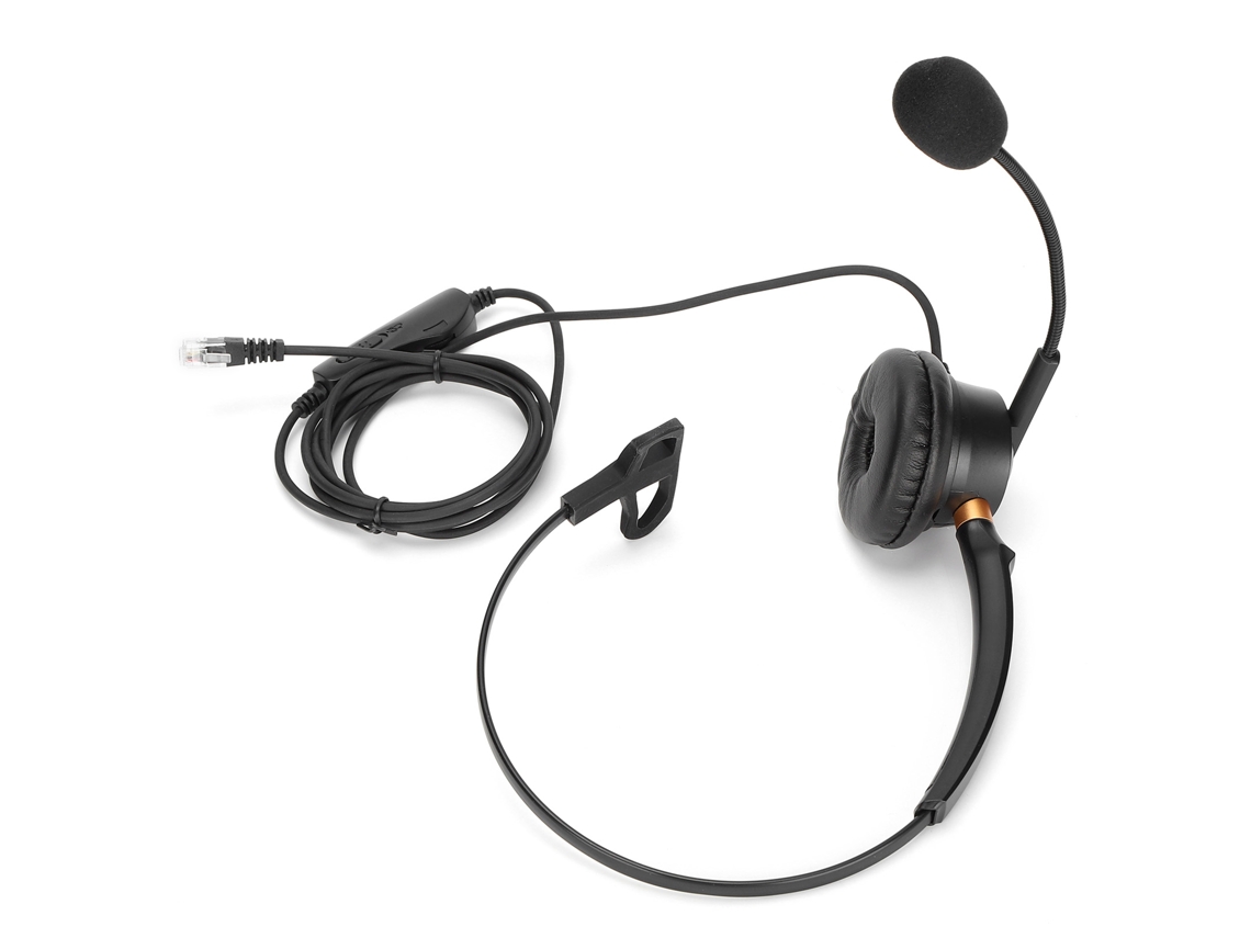 Fone de Ouvido com Microfone e Controle de Áudio Giratório para Uso Comercial CHABERLU