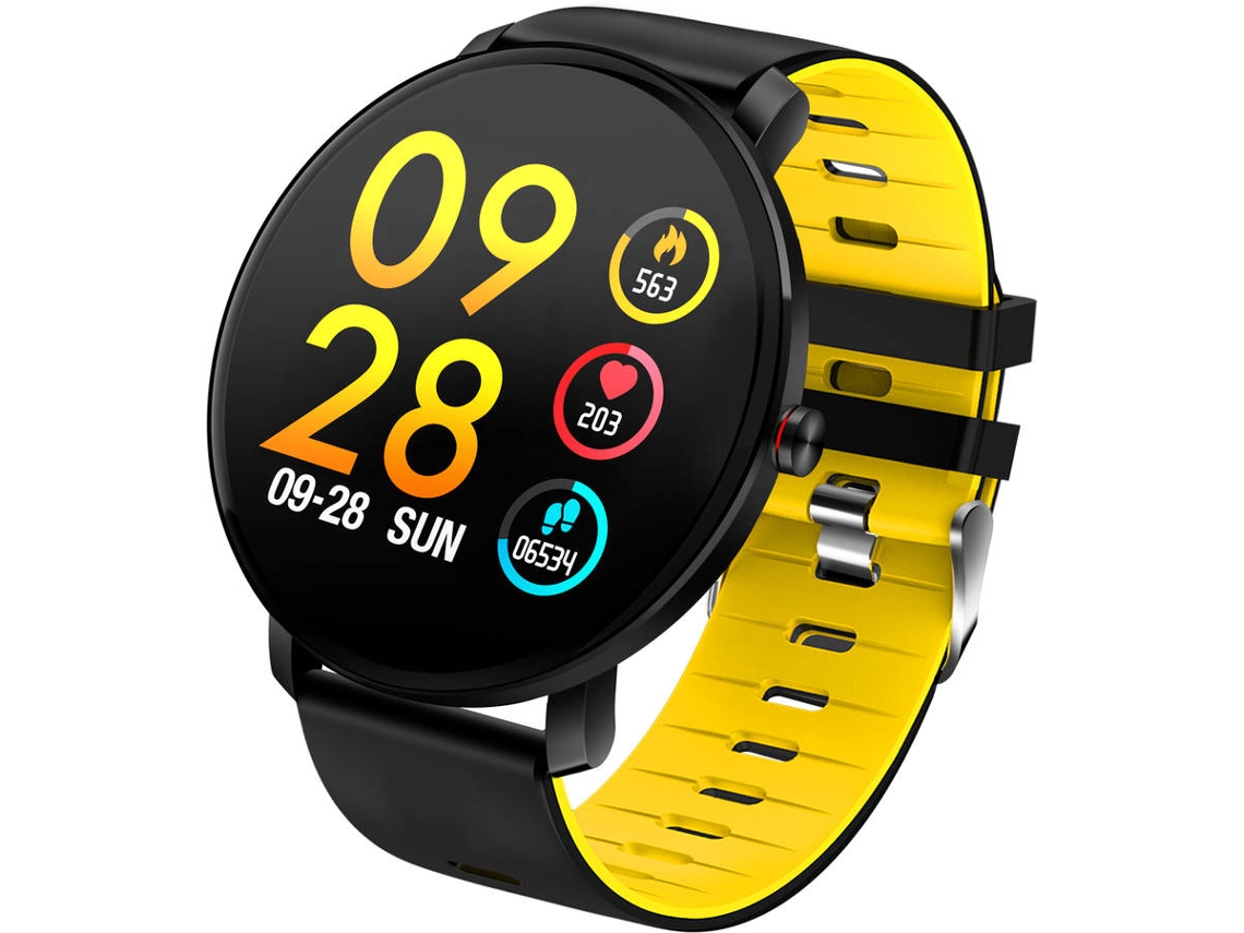 Smartwatch Redondo IP68 Amarelo