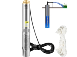 VEVOR Bomba Submersível para Poço Profundo Bomba de Água de Aço Inoxidável 750 W 105 L/Min 62 M