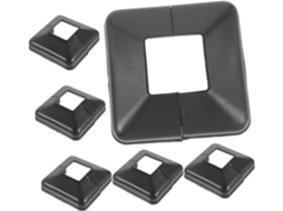 Tampas De Poste Decorativas Antiderrapantes Quadradas De Vinil, 100x100 (6 Unidades)