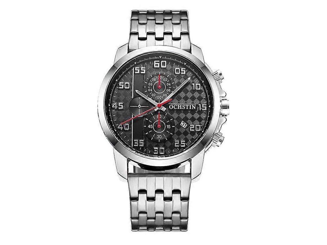 Relógio Masculino Multifuncional Ochstin 7079 Com Movimento De Quartzo, À Prova D'água E Com Pulseira De Aço Luminosa.