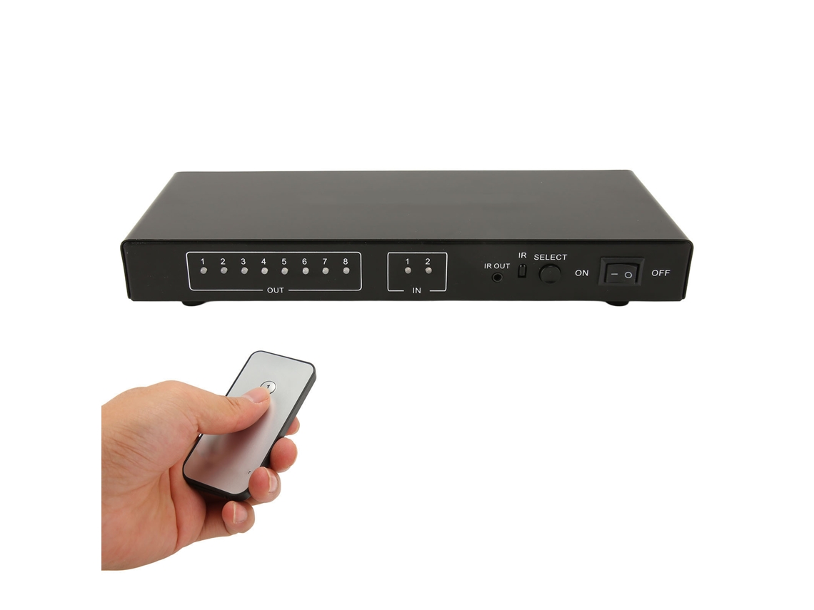 Divisor Hdmi 2 Entradas 8 Saídas Transmissão 4k EOOCOO