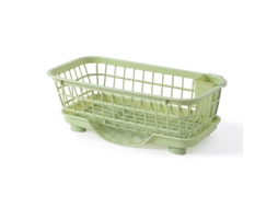 Nova Line prateleira para Secar Louças Plástico Resistente com Bandeja Drenagem Base Destacável Verde
