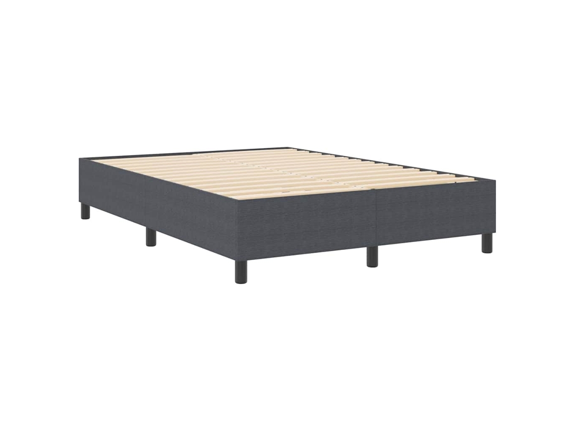 Conjunto 1 Cama De Plataforma Vidaxl Cinzento Cordão (140 X 200 Cm)