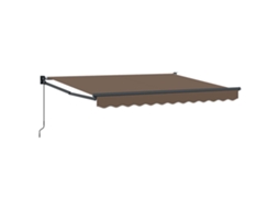 Conjunto 1 Toldo Externo Vidaxl Castanho-acinzentado Poliéster (3,5 X 2,5 M)