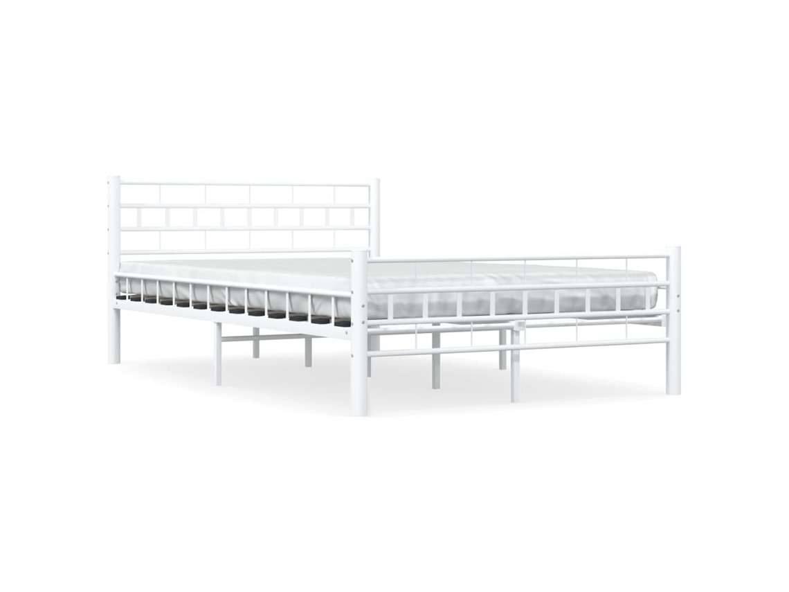 Estrutura de Cama Metal 140x200 Cm Branco MAISON EXCLUSIVE