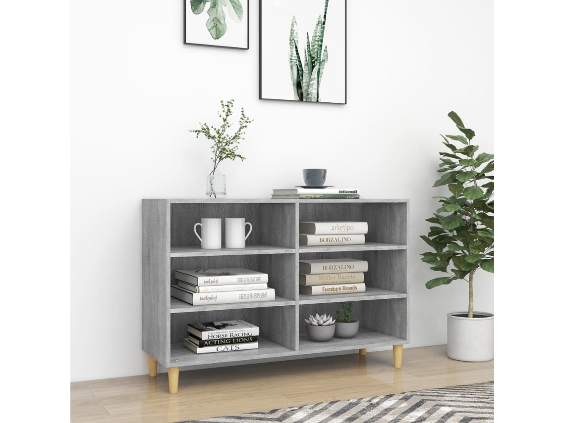 Vidaxl Aparador 103,5x35x70 Cm Derivados De Madeira Cinzento Sonoma