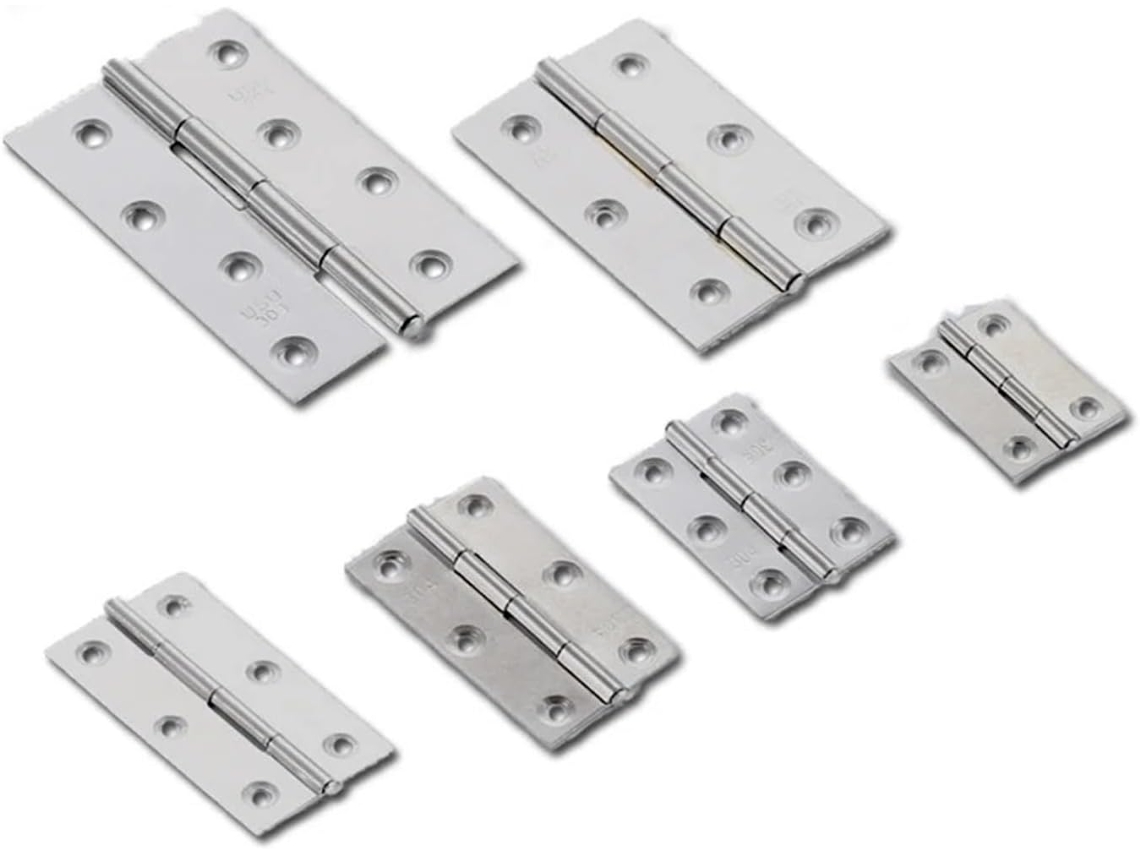 Dobradiças De Aço Inoxidável Com 4a 6 Furos Montagem Para Móveis, Estantes, Janelas E Armários 1 Unidade 3 Polegadas Aço