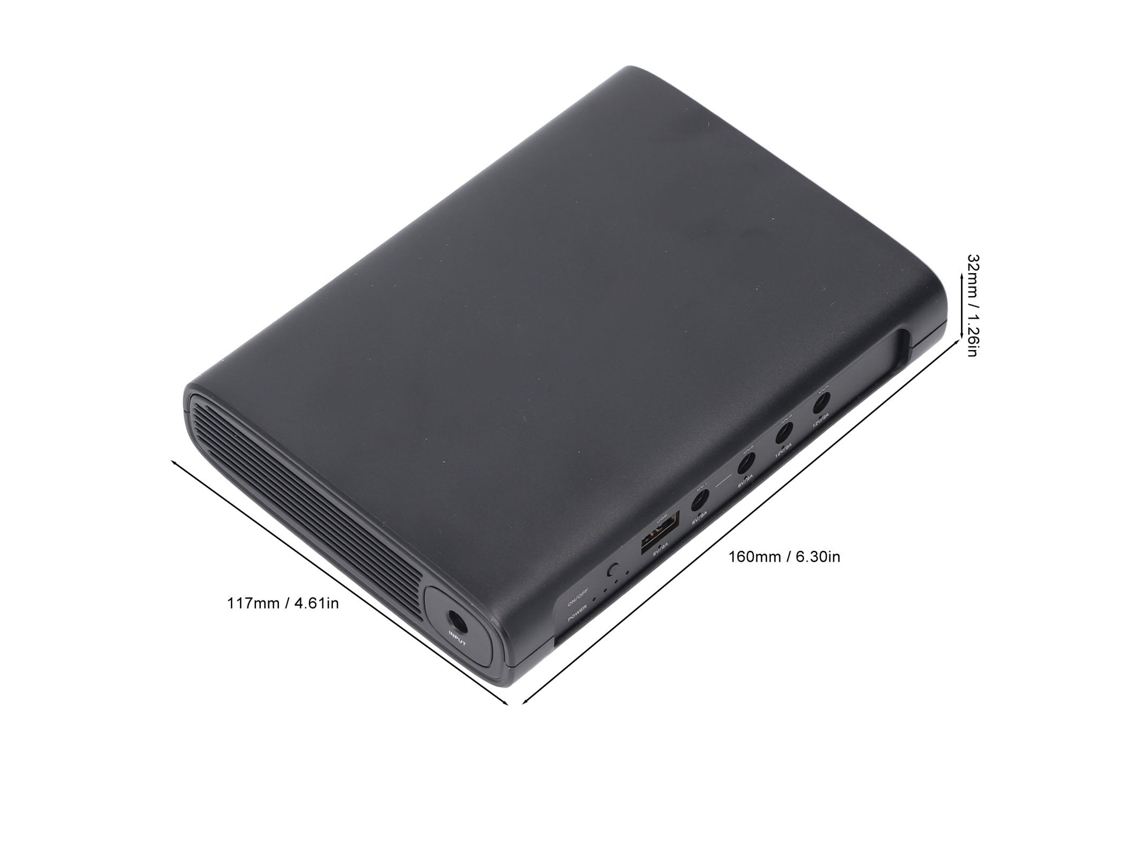 Laxiscreed Ups Mini Fonte De Energia Ininterrupta Com Saídas Dc 5v, 9v, 12v E Portas Usb