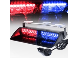 Aoresac 16 Leds Com 18 Modos De Intermitência Para Carro, Caminhão, Luz De Emergência, Luz Estroboscópica Com Adaptador