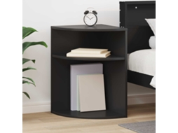 Vidaxl Mesa De Apoio Preto 39,7 X 39,7 X 60 Cm Derivados De Madeira