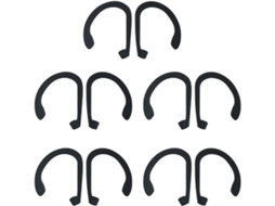 Suporte De Silicone Para Fones De Ouvido Sem Fio, 5 Pares De Ganchos Auriculares Pretos Antiderrapantes Para Uso