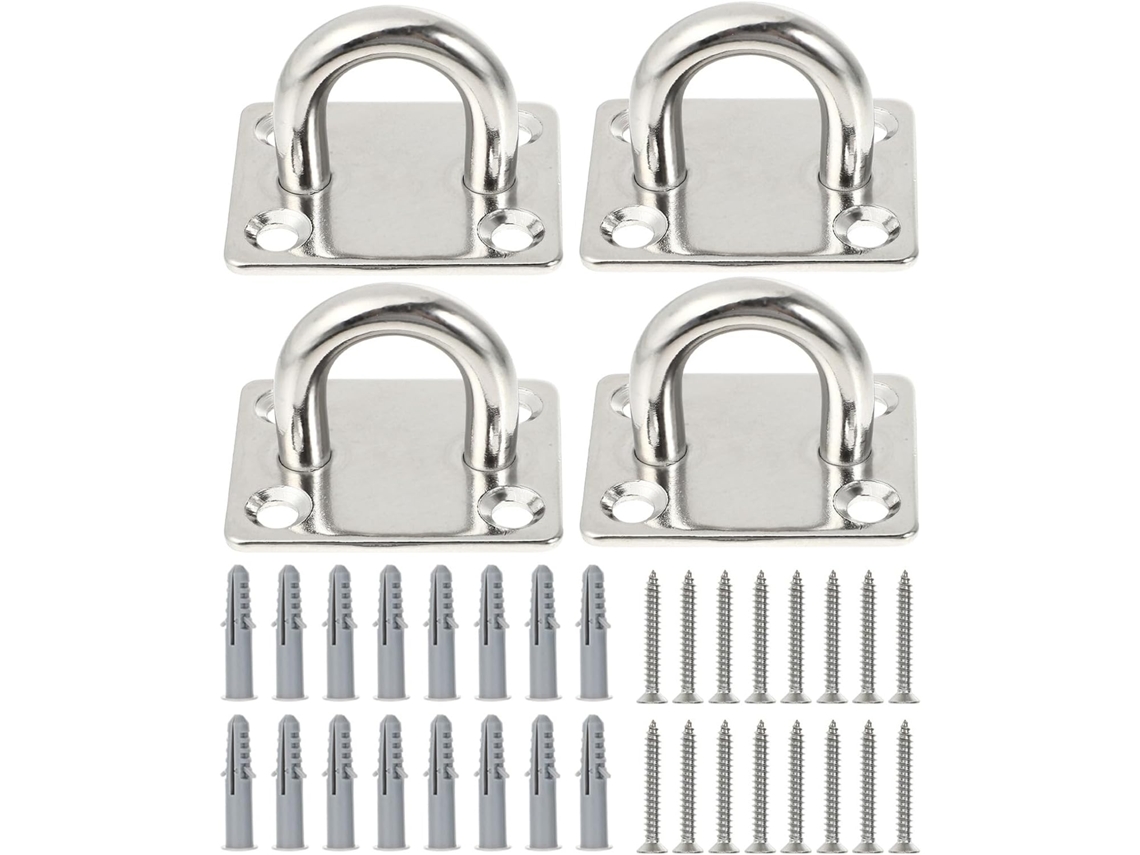 Ganchos De Aço Inoxidável Healvian Roupas, Conjunto De 4 Peças, Resistentes E Fáceis De Abrir, Design Estável