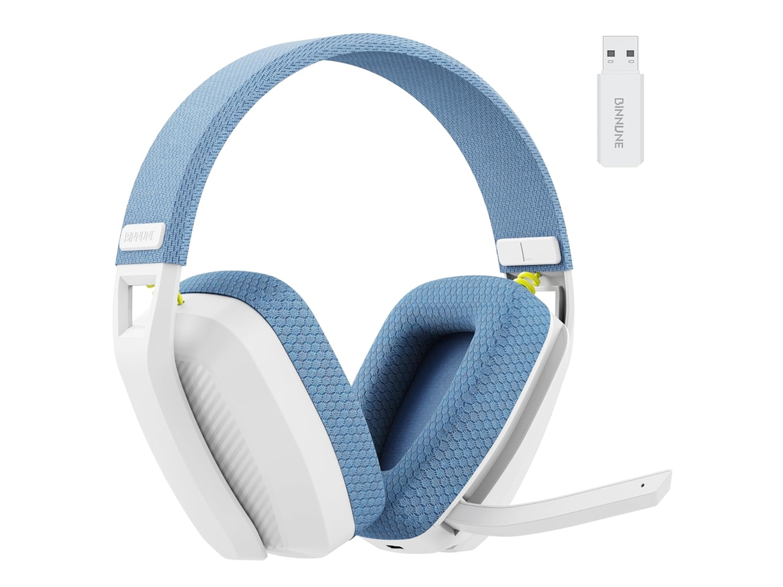 Fones de Ouvido EOOCOO (modo Duplo Bluetooth 5.3/2.4g, Leve)