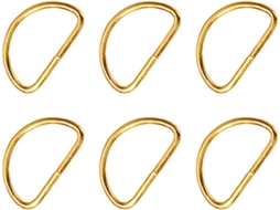 Pacote Com 100 Anéis De Metal Dourado, 38x20x2,8 Mm