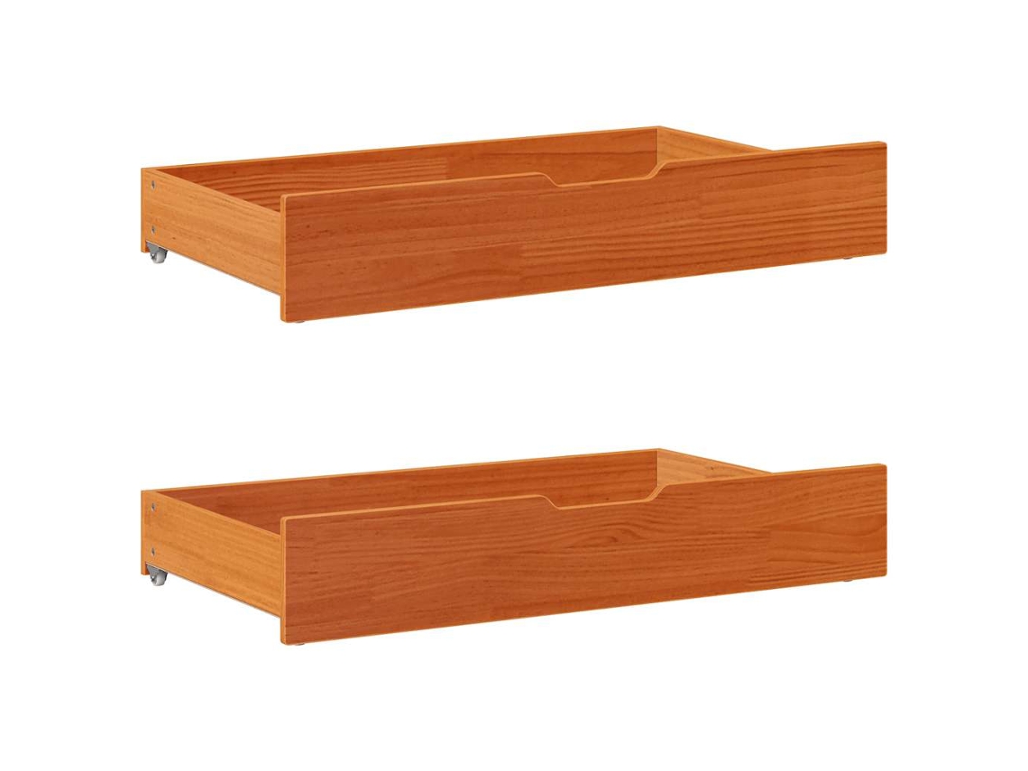 Under-bed Drawer, Under-bed Drawers Vidaxl Marrom Madeira De Pinho (95 X 55 X 16 Cm)