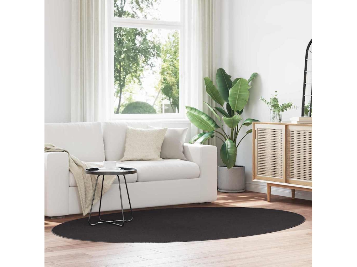 Vidaxl Tapete Huarte Preto 160 X 230 Cm 100% Poliéster