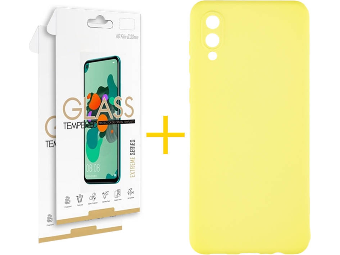 Capa e Película Samsung A02 SKYHE 2207 Amarelo